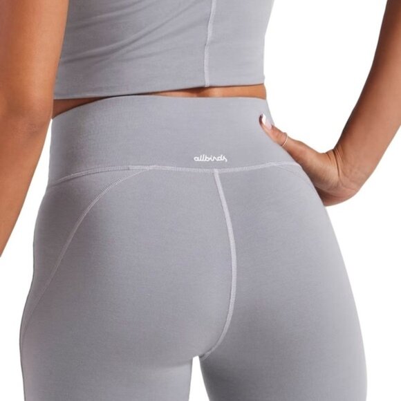 Allbirds Natural Leggings Midrise Compressive Skinny ankle Tights Gray Gust Sz S - Picture 16 of 16